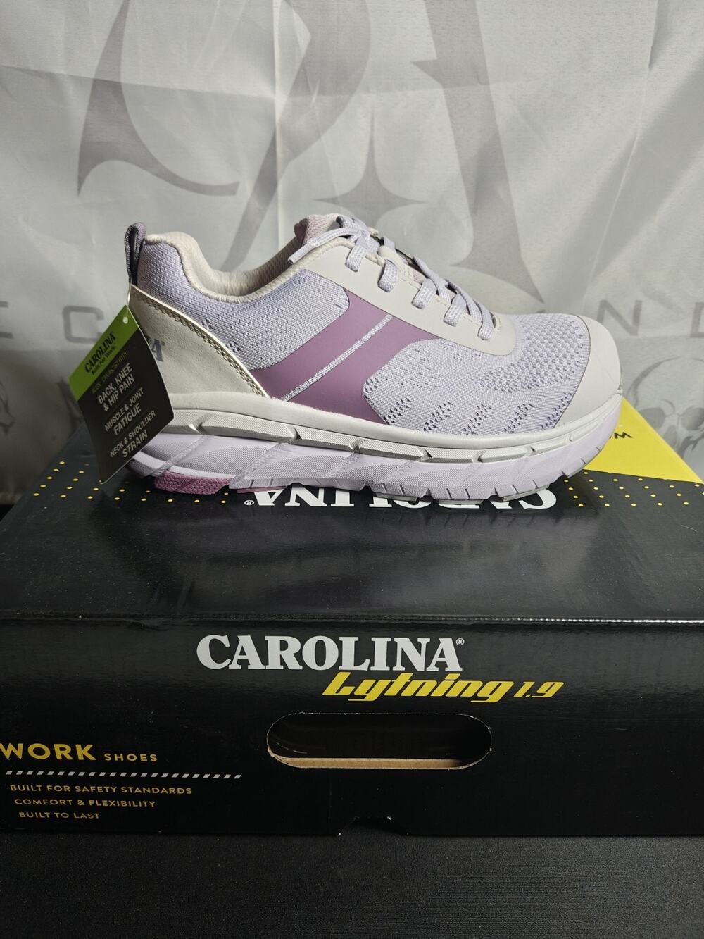 Carolina $130 Women's 7 Azalea Lytning 1.9 Composite Toe Work Sneakers Lilac NWB